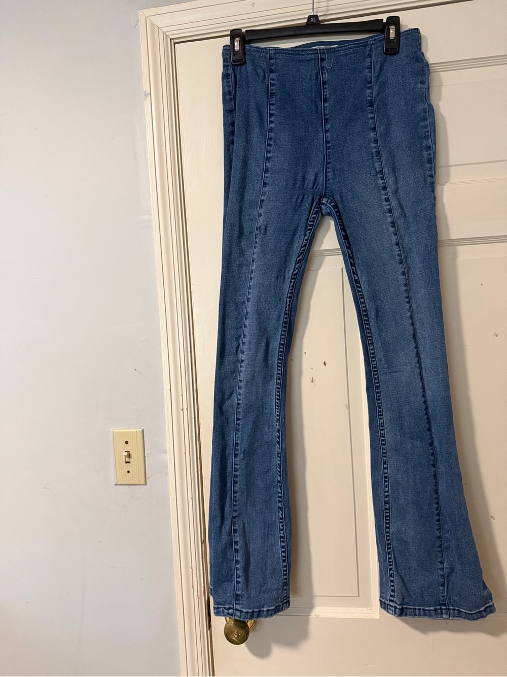 We The Free Mid Blue High-Rise Flare Jeans